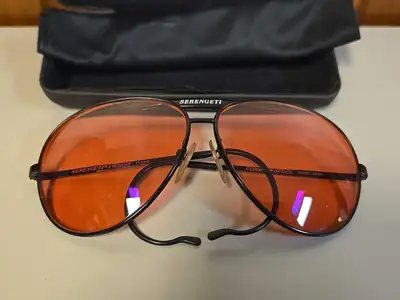 Serengeti Ruby Shade Corning Optics 155mm Large Aviator Sunglass, View more