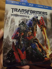 Transformers 3 Dark Of The Moon blu ray and dvd slipcover