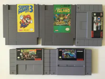 Donkey Kong Country 2 Ninja Turtles In Time SNES, View more