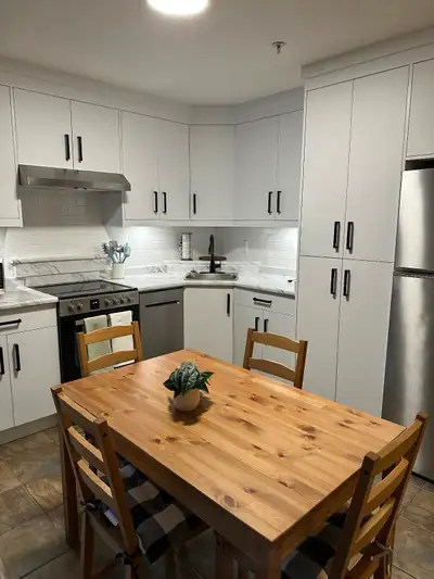 Newly renovated Bach basement suite. W/d combo dishwasher. Fully furnished and ready to move in. Ide...