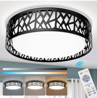 Dimmable LED Ceiling Light Fixture with Remote