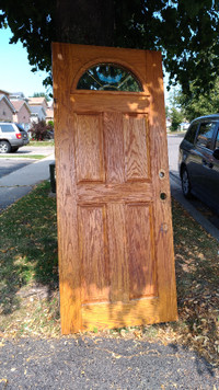 Decorative Wood & Glass Entrance Door