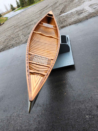 Beautiful handmade wood canoe