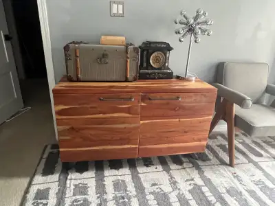 solid wood server sideboard cabinet storage unit paid $899, View more