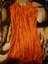 Ladies small orange silk nightgown 