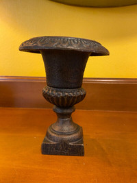 Cast Iron Metal Miniature Urn Planter Home Garden Table Candle
