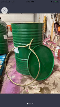 55 Gallon food grade steel drums, barrel 