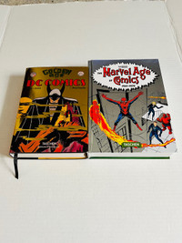 2 BOOKS ABOUT COMICS: DC Golden Age & Marvel Age (prices in ad)
