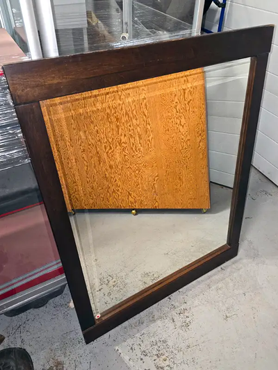 wall mirror, wooden frame mirror, home decor, large mirror, rustic mirror Large mirror with wooden f...