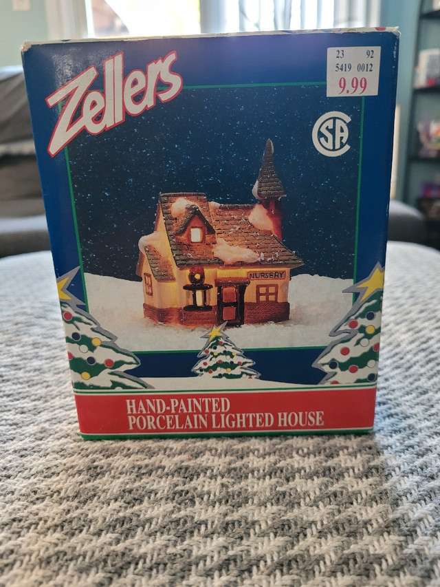 Vintage zellers hand painted porcelain lighted up house in Arts & Collectibles in Cambridge