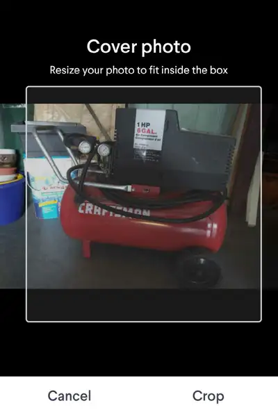 This is a used Craftsman 6-gallon air compressor, 1 HP, ideal for various tasks and small jobs. It i...