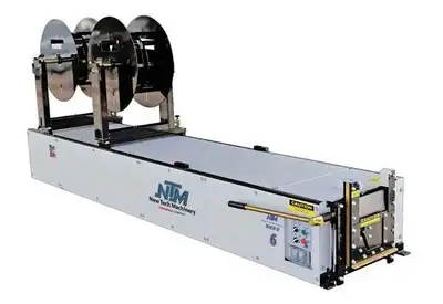 NEW - MG5-M Mach II 5" Eavestrough / Gutter Machine from New Tech Machinery, including 2 turnstile r...