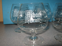 SET OF 5 VINTAGE BRANDY SNIFTERS/GLASSES