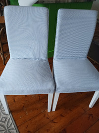 $100 for 2 chairs. Two Ikea chairs with new covers.
