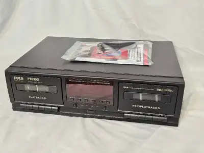 Pyle Double Cassette Deck PT639D, View more