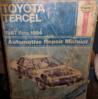 TOYOTA TERCEL 87-94 Repair Manual HAYNES