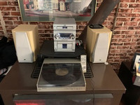 JVC Stereo and Technics SL-5 Direct Drive Turntable