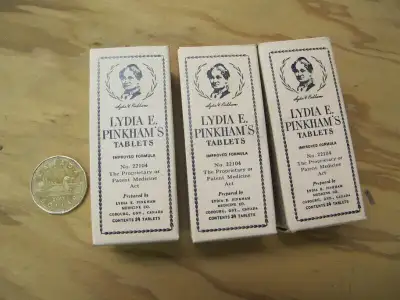 Vintage NOS  Drug Store Bottles Full In Box Lydia Pinkham, View more