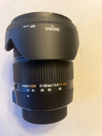 Sigma 17-50MM f2.8 camera lens - Nikon
