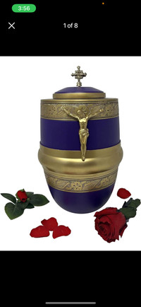Funeral Cremation Catholic Urns for Human Ashes with a Beauty Cr