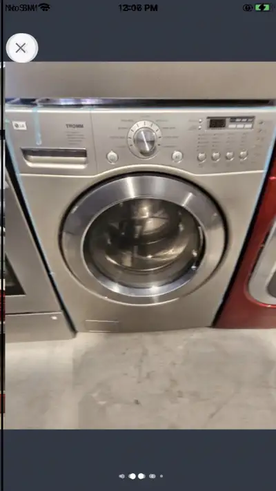 LG 27 w front load washer stackable grey , View more