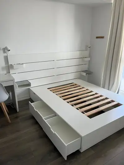 IKEA NORDLI Bedroom Set – Queen Bed w/ Storage, headboard, View more