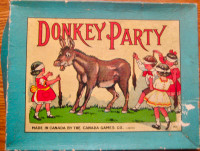 VINTAGE ORIGINAL '40'S "DONKEY PARTY" GAME-CANADA GAMES COMPANY