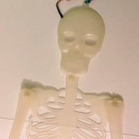 Vintage Skeleton Glow in the Dark Hinged Plastic Figure 35 Inch