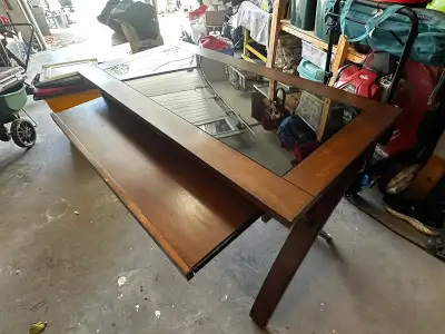 Wood and glass desk, View more