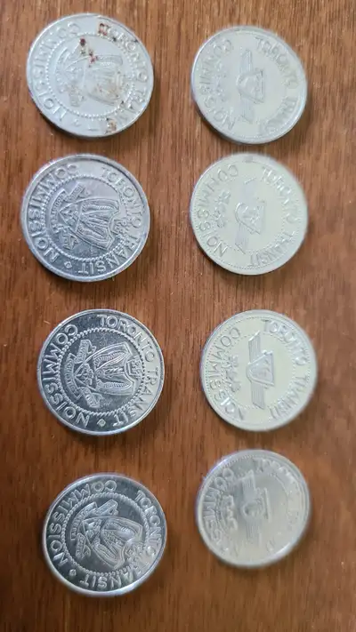 Toronto Transit Commission (1954) Ontario CANADA TTC Aluminum Subway Fare Token Asking $5 each. Have...
