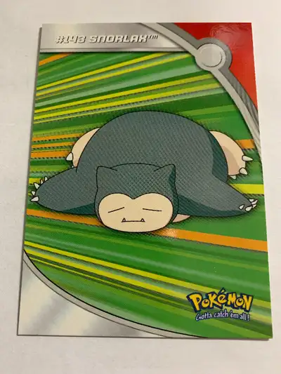 Snorlax #143 HV14 Topps Pokemon Tv. Animation Edition NON HOLO, View more