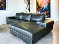 Top Grain Modern Leather Sectional 