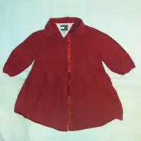 Tommy Hilfiger Baby Girl Red Dress Size 6-12 Months,Cotton