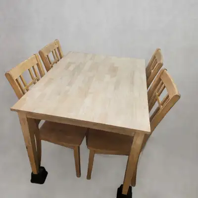 Wooden Dining Table with 4 Chairs, View more
