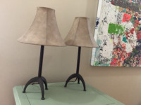 Quality pair of heavy metal lamps.