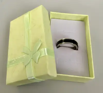 Plain silver tungsten carbide ring-new , View more