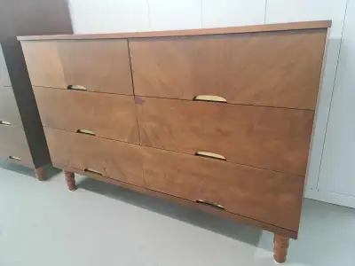 MCM Walnut Dresser and Mirror, View more