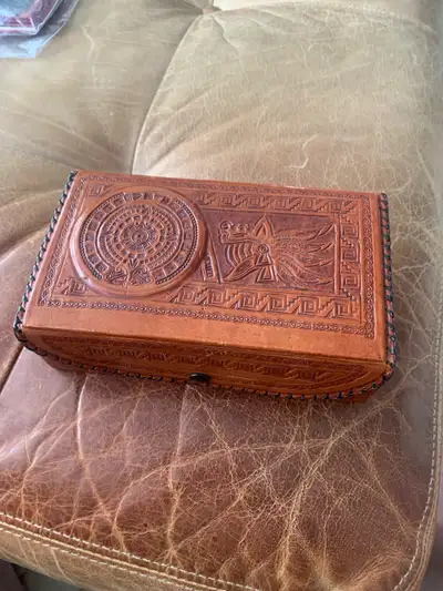 Vintage Mexican Lesther Hand Made Jewelry Box. Just found in my drawer.