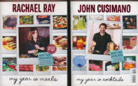 Rachael Ray & John Cusimano 2 Cookbooks in 1-Hard Cover-LN