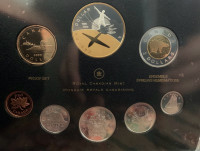 2009 Canada 925 Silver Proof Set with Gold Plated Dollar. 100th 