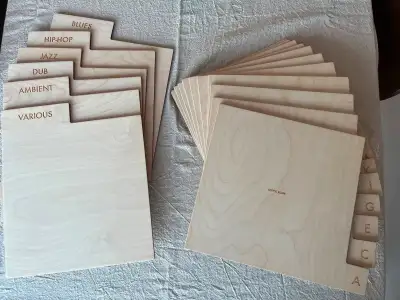 High-quality wood record dividers, View more