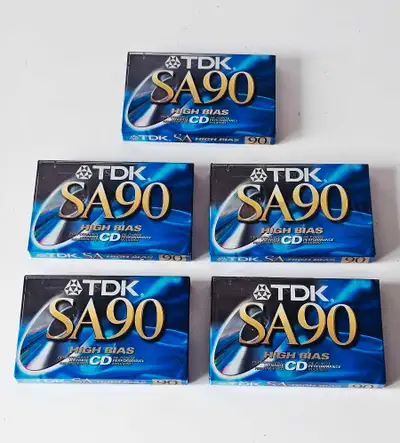 TDK SA 90-Min High Bias CD Type ll Audio Cassettes-New $10 Each , View more