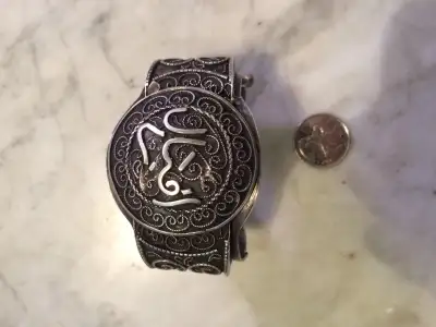 Bracelet arabe afghan argent 800 ancien, View more