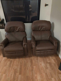 Two reclining chairs