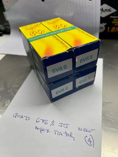 QUAD (4) APEX MATCH NEW 6V6S JJ, View more