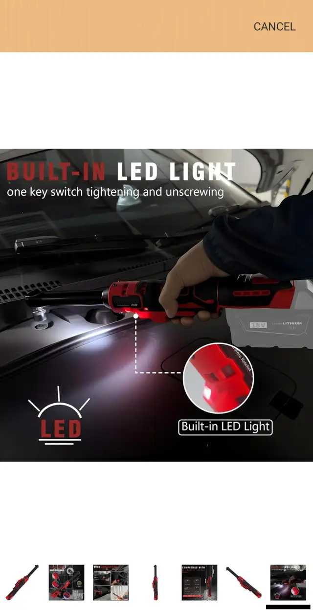 Cordless Electric Ratchet Wrench with Battery for Milwaukee m18 in Power Tools in City of Toronto - Image 11