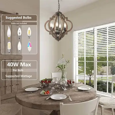 Farm candlesticks for dining room; Chandeliers de ferme, View more