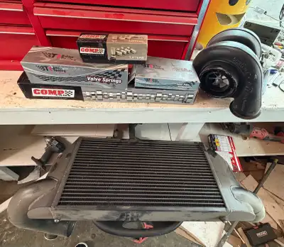 Valve springs, lifters, push rods, cam, turbo, engine and low pro oilpan and intake all for cheap on...