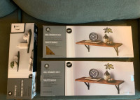 2 piece shelf set hometrends + 2 wall organizer shelves brand ne