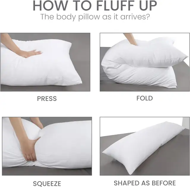 Full Body Pillow Insert 18 x 36 Inch Set of 2 Utopia Bedding in Bedding in St. Catharines - Image 5